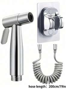 2026新款四件套喷枪套装 - 多功能洗车喷枪、厕所清洁及个人护理工具、浴室配件，配备59.06英寸软管和安装支架，节水高压 - 彩色 - 查看 16