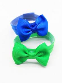 1pc Elegant Solid Color Candy Series Poultry Bow Tie Collar, Reusable Rooster Crowing Suppressor Decor, Adjustable Size Fits All - Portable - View 7