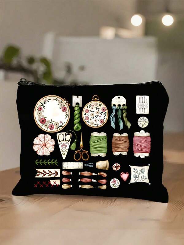 1 stuk humoristisch naaietui, make-uptasje voor dames, tas met rits voor naaigereedschap, draagbaar cosmetica-etui, reistas voor buitengebruik, herbruikbare beautykit toilettas, grote reis make-up organizer voor huidverzorging, een cadeau voor naailiefhebbers, Moederdagcadeau, verjaardagscadeau voor mama, oma, moeder, vrouwen, mannen, meisjes, vriendin, voor Moederdag, Valentijnsdag, Kerstmis