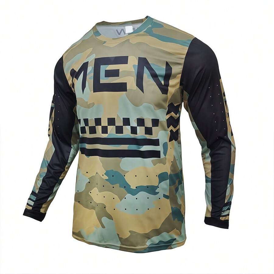 DONUTFOX Ropa deportiva para bicicleta de montaña 2026, Traje de carreras, MTB BMX Descenso, Camiseta de motocicleta todoterreno DH, Hombre