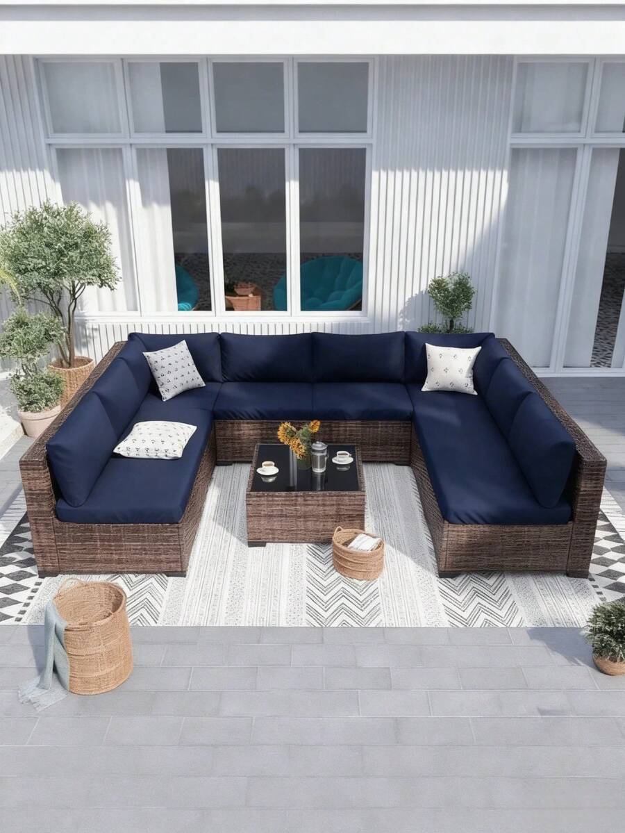 1pc Solid Color Milk Silk Elastic Sofa Seat Cushion Cover, High Elasticity Dust-Proof All Season Suitable For Garden Rattan Sofa Seat Cushion Protector