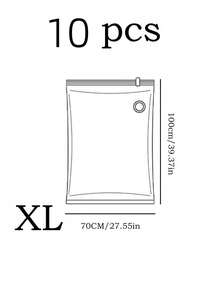 1/5/10 piezas Bolsas de almacenamiento al vacío reutilizables, bomba de vacío se vende por separado - Bolsas de plástico portátiles para viajes, bolsas de almacenamiento de ropa, bolsas de equipaje, bolsas de compresión al vacío transparentes minimalistas, adecuadas para dormitorio, armario, dormitorio, decoración del baño. Regalo de vuelta a la escuela para estudiantes - Multicolor - Ver 12