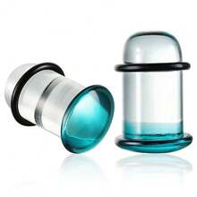 2个装耐热玻璃耳扩，基础款，耳洞扩张器，耳洞饰品，低过敏性 - 玻璃耳擴 - 查看 8