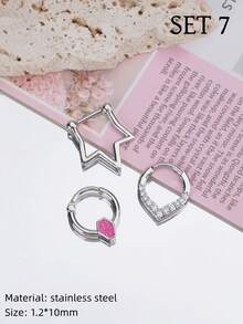 Morlyda Bộ 3 chiếc khuyên mũi dễ thương 16G màu hồng, trang sức septum hình móng ngựa ombre, hình bướm, trái tim, nơ, trăng, rắn, giọt nước, khuyên septum liền mạch, trang sức xỏ khuyên môi, khuyên septum giả ngọc trai, khuyên septum dạng bấm và tạ hình móng ngựa, khuyên septum dạng vòng có khớp nối, khuyên helix, rook, tragus, daith, sụn tai, khuyên mũi septum bằng thép không gỉ, trang sức xỏ khuyên dạng vòng, khuyên mũi dáng dài cho nữ 10mm, thích hợp cho tiệc tùng, hẹn hò, đeo hàng ngày, đi chơi đêm, tụ họp xã hội. - Hồng - Xem 8