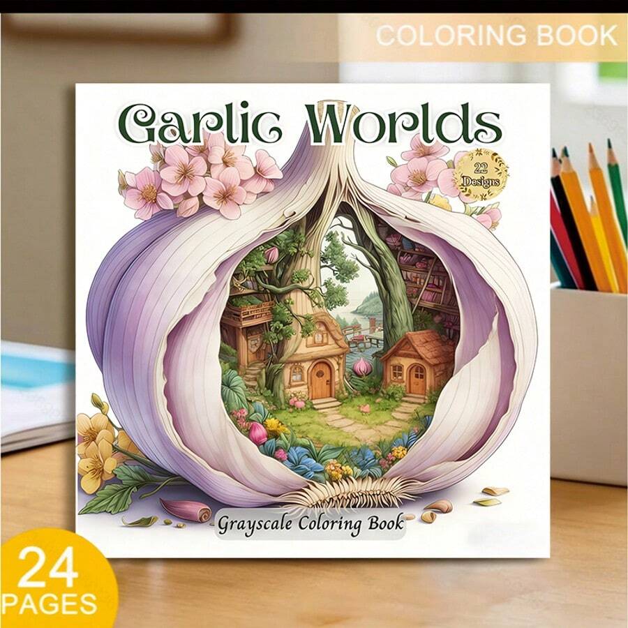 《地下花卉之書》微觀療癒書 24張（120gsm加厚紙）升級豪華版（適合復活節、感恩節、聖誕節、新年與情人節禮物） - 單件 - 查看 1