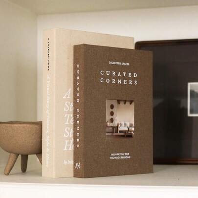 2pcs Decorative Books, For Decorating Bookshelves, Coffee Tables, Shelves, Fake Book Boxes, Home Decor - Modern Neutral Design Suitable For Any Home Aesthetics