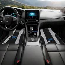 4pcs Premium Car Floor Mats - Crystal Velvet Material, Easy To Clean, Front & Rear Seat Mat Set, Suitable For Trucks, Sedans & SUVs, Anti-Mud & Snow, All-Weather, Easy Installation - Four-piece Set Of Floor Mats - View 2