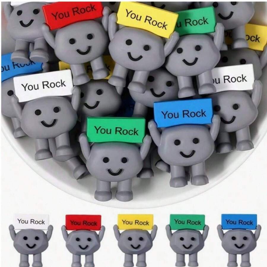 5/10pcs "You're Awesome" Mini Decor - Positive Motivational Gift, Inspiring Stone Decor, Party Decoration, Stone Ornaments, Gift Bag Filler And Rewards. Suitable For Gifting To Family, Coworkers, Employees, Teachers, Friends As Birthday Encouragement Gift, Also Can Be Used For Room Decor And Office Desk Decor - Multicolor - View 1