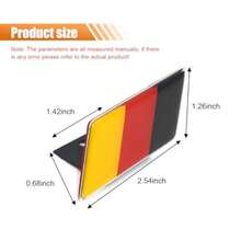 Front Tailgate 3D Germany Flag Grille Emblem Badge Car Front Grill Badge Sign Emblem Auto Bumper Fenders Decoration Sticker Decals Car Body Exterior Decor Accessories Germany Flag Red Black - Germany Flag - 查看 2