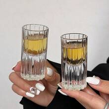 复古ins风玻璃杯，迷你一口杯，奢华高端酒杯，威士忌杯，高脚杯 - 查看 8
