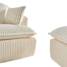 Sofas & Couches - Beige + Flannelette + 1 Seat + Foam - View 7