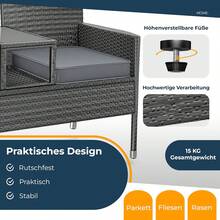 Outdoor Tisch- und Stuhl-Sets - Dunkelgrau - Übersicht 5