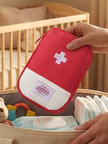 Portable First Aid Kits Organized Compartments For Instant Pill Retrieval Sleek Zip-Around Trauma Kit For Adventure Seekers Hikers Families International Travelers Students Moisture-Proof Canvas Medicine Bag Ideal For Keeping Medication During Outdoor Trips Pill Box Organizer Travel Bags Travel Must Haves Cruise Vacation Beach Camping Essential Accessories - Multicolor - View 6