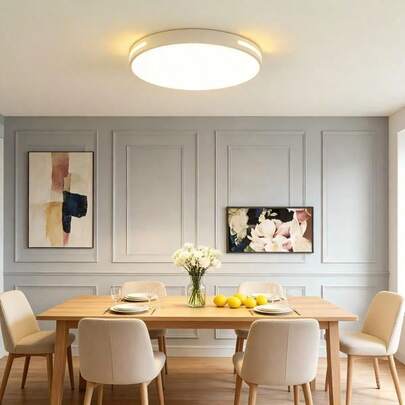 ZHUO LANG DA Đèn trần LED tròn màu trắng hiện đại, có thể điều chỉnh độ sáng 3 màu, điều khiển từ xa, chức năng hẹn giờ và chế độ đèn ngủ, chức năng ghi nhớ, thích hợp cho phòng ngủ và phòng khách. Đèn trần LED màu trắng hiện đại có thể điều chỉnh độ sáng 3 màu, điều khiển từ xa với chức năng hẹn giờ/đèn ngủ/ghi nhớ, thích hợp cho gia đình.