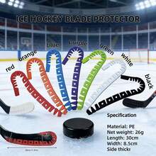1pc Carbon Fiber/Wood/Composite Ice Hockey Stick Accessory Blade Curve Protective Cover, Suitable For Outdoor Training And Practice, 7 Colors PE Wear-Resistant Protective Case - Black - View 3