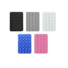 5pcs/24pcs Single-Sided Silicone Suction Cup Stickers, Portable Movable Phone Holder Stand, Square Universal Phone Suction Cup With Super Sticky Silicone Non-Slip, Finger Grip For Selfie Video, Multi-Functional Phone Accessories Fit All Models - A - View 2