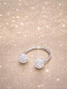 1 pieza Anillo de nariz en forma de U de plata de ley 925, anillo de septo de barra circular, joyería de piercing de herradura - anillo de nariz único - Ver 5