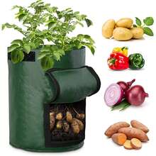 Bolsas de plantación de patatas de jardín con tapa y asa, bolsas de plantación de verduras adecuadas para tomate, fruta, zanahoria, cebolla, patata, fresa y otras verduras - Multicolor - Ver 6