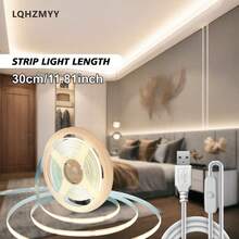 LQHZMYY 1pc COB Light Strip With Switch, USB Interface, Flexible COB, Soft LED Lighting, DC5V, 8MM Width, Self-Adhesive Backing, Suitable For Mirror Lighting, Indoor Decor, Kitchen Cabinet, Etc. - Neutral Light - View 15