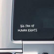 Big Fan Of Human Rights Car Decal,Laptop, Or Tumbler | Mystical Celestial Aesthetic,Car Decal Stickers, - A - View 6