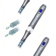 Dermapen Ultima M8 专业微针笔，配有 12 个 11/16/24/36/42 针头的针筒 - 灰色 - 查看 3