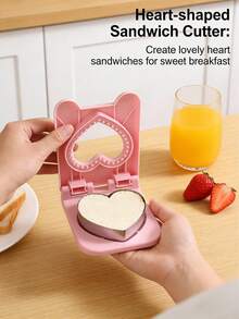 Girls' Hearts Pink Sandwich Die Round/Love-Shaped Biscuits Die Baking Convenient And Quick Die Breakfast Afternoon Tea Tools. - View 6