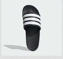 Adidas Giày dép mùa hè dành cho nam và nữ, giày thể thao ADILETTE, giày đi biển, dép xỏ ngón. - Đen và trắng - Xem 8