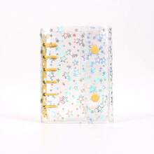 A6 Portable Shiny Star Transparent Binder, Transparent Binder Sticker Book, Sticker Book, Transparent Refill Paper, Stamp Book, Candy Sticker Storage Box, Sealed Photo Storage Bag, Photo Album, Budget Planner, Diary, Notebook, Office Supplies - A6 Stars - View 8