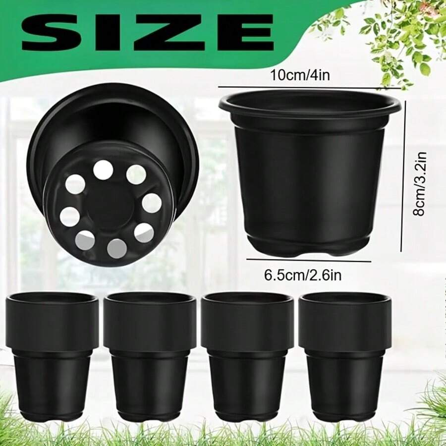 50pcs Black Convenient Seedling Cups, Aesthetic And Practical, Suitable For Cultivating Various Small Plants - A - View 1