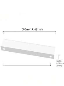 4pcs White Cabinet Handles, Finger Pull Handles, Kitchen Cabinet Edge Pulls, Aluminum Alloy Drawer Cupboard Door Hardware Accessories - A - View 11