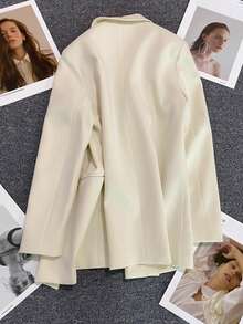 新款秋季女士个性化白色西装外套。这款西装外套融合了时尚风格和阳光气息，适合约会、派对、婚礼和节日庆典，也可作为女士外套穿着，尤其适合圣诞节、春季、情人节、狂欢节、海滩和生日等场合。 - 白色 - 查看 8