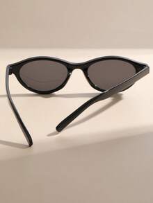 New Oval Small Frame Fashionable Luxury Fashion Glasses For Women, Suitable For Street, Commuting, Vacation Travel - Black - View 7