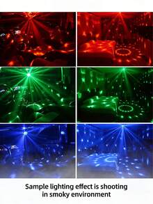 1 كرة ديسكو RGB - 7 أوضاع، LED متغير الألوان، يعمل بالطاقة USB مع جهاز تحكم عن بعد - ضوء جو الحفلات للمنزل والحفلات والكاريوكي والزفاف، تصميم أسود عصري مع حامل قابل للتعديل - ضوء متعدد الألوان - مشاهدة 9