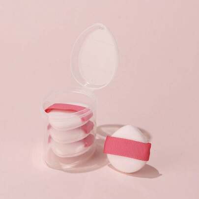 XIALIFANG 4/8/16/24 公主双头粉底粉扑：一端采用非乳胶材质，用于涂抹粉底液和遮瑕膏；另一端植绒，用于定妆粉。这款双头粉扑不吸粉、不堵塞毛孔，亲肤自然。适用于粉饼、粉底液、定妆粉和腮红。