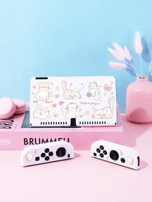 1pc Ins Style Cat & Bow Graphic Switch/Switch 2 Console Protective Case, Compatible With New Switch 2 (2025)/Switch NS/Switch OLED/Lite, Switch Gaming Accessories, Full Set Including Storage Pouch, Card Slot Base, Best Gift Compatible With Switch Players - Multicolor - View 25