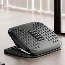 Reposapiés Ergonómico Negro con Rodillos de Masaje | Ajustable, Ideal para Oficina o Gaming - Negro01 - Ver 1