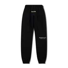 Low Saturation Color Wade, Multi-Line  New Chest Letter LOGO Hooded Wade. - Black Pants - View 1