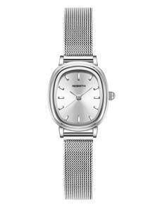 REBIRTH 1 件女士简约不锈钢表带休闲手表，适合作为礼物或日常佩戴 - 均碼 - 查看 9