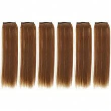 6 Pcs Clip-On Hair Extensions, 10-Inch Straight Hair Length, Natural And Realistic, Easy To Wear, Suitable For All Occasions. - Multicolor - View 9
