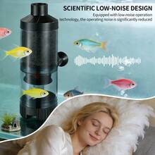 水族箱內置過濾器，魚類廢物吸收過濾器，3合1（過濾+增氧+水循環），附3個吸盤用於水族箱安裝，污水淨化，水族箱過濾清潔，1-2-3段式魚類廁所選項，免電設計，水族箱必備配件，過濾器必須連接至氣泵，氣泵和氣管需另行購買 - 查看 8