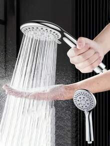 3pcs/Set 5-Setting High Pressure Handheld Shower Head Kit, Multi-Function Bathroom Shower Head Set With ABS Plastic High Flow Rain Shower Head, 59-Inch Hose And Easy Install Wall Mount Bracket, Suitable For Wall Mount Shower, Modern Bathroom, Outdoor Shower And RV, Great For Holiday Gift And Bathroom Renovation - Multicolor - View 4