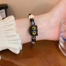 3/30/60/90 Piezas Pulseras de Cuentas Hechas a Mano para Hombres y Mujeres, Pulseras de Obsidiana de Cristal, Pulseras de Pareja Estilo Oriental, 30 Piezas Incluyendo 10 Pulseras de Obsidiana de Cristal, 10 Bolsas de Gasa y 10 Tarjetas de Agradecimiento Adecuadas para Fiestas de Bautizo, Reuniones - Ver 4