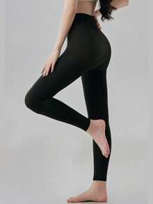 Leggings sin costuras de cintura alta para mujer, pantalones ajustados y cómodos, suaves y elásticos, adecuados para yoga y uso diario - Multicolor - Ver 10