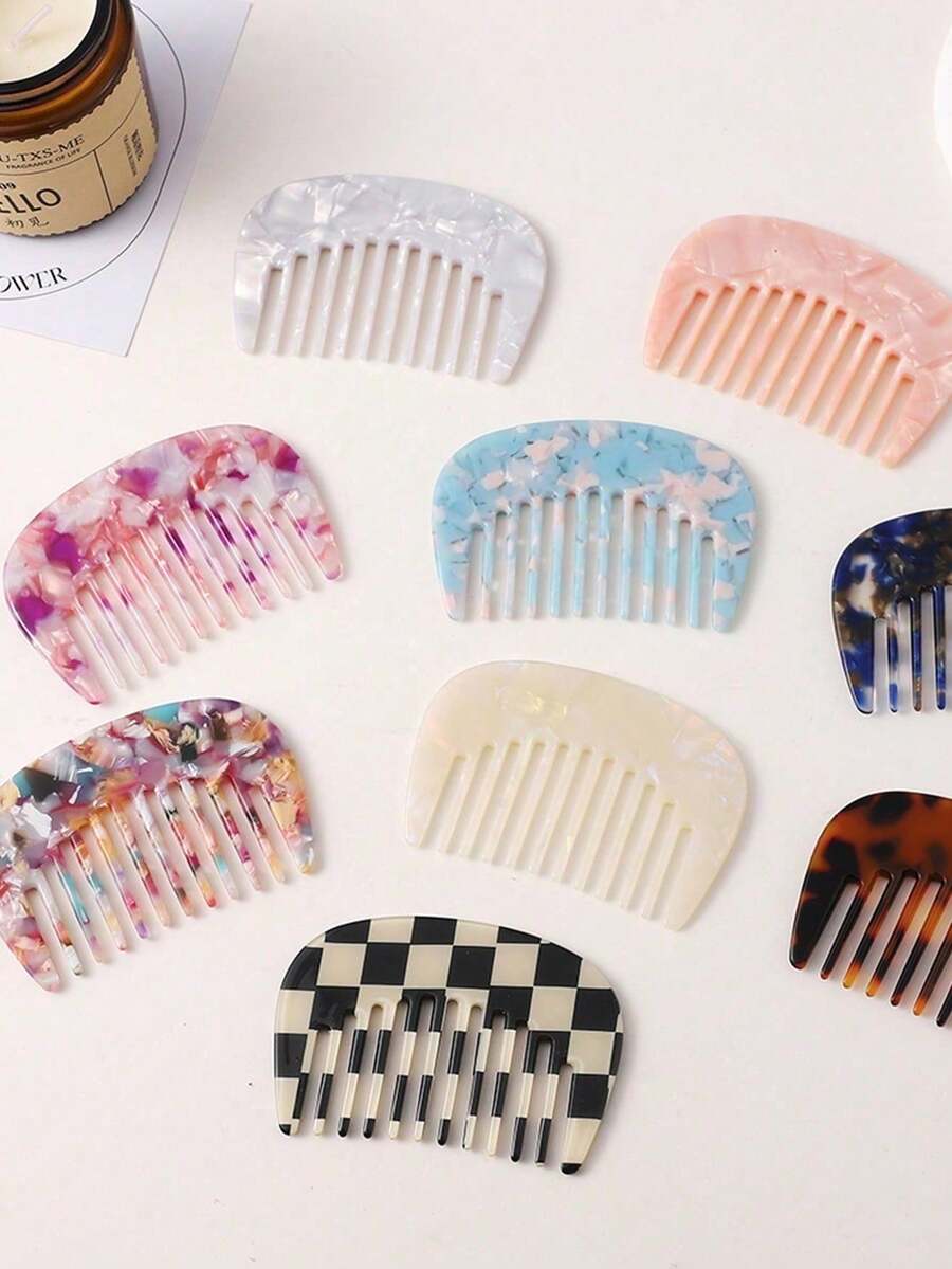 1pc Retro Small Comb, Cute Portable Pocket Comb, Women's Daily Hair Styling Tool - Multiple Styles - View 1
