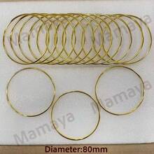 30入/10入 65mm 75mm 80mm (2.5吋/3吋/3.15吋) 金屬手工環，電鍍鐵環，適用於捕夢網、糖果伴手禮（不含糖果）、嬰兒派對禮物、手工手鍊、杏仁糖婚禮禮物 - 戒指 - 查看 5