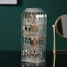 Large Capacity Jewelry Storage Box, Transparent Earring Holder Organizer, Multifunctional Storage Box Suitable For Small Business Owners, Shops And Retailers - Multicolor - View 5