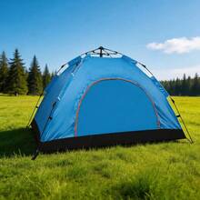 Instant Pop-Up Camping Tent / Outdoor Automatic Tent / Beach Sun Shelter / Hiking Backpacking Tent / Fishing Picnic Tent / Portable Folding Car Camping Tent / 2 Sizes Available / Random Color / Multi-Person Camping Tent - Multicolor - View 6