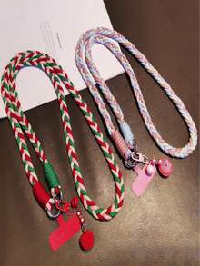 2026新年手机挂绳，音乐节/婚礼季，网红水果铃铛吊坠手机挂绳，彩色编织绳长挂带，适合户外旅行、徒步，男女通用，短款手机支架挂绳，智能手机腕带，智能手机壳挂绳，钥匙扣，智能手机挂饰，智能手机斜挎包，手机配件，手机吊坠，复活节 - 彩色 - 查看 7