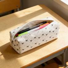 Cute Black Bowknot Pencil Bag – Stylish Large-Capacity Stationery Pouch For Students, School & Daily Use, Back To School - Pencil Case - View 3