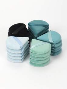Triangle-Shaped Velvet Powder Puff 5/10/20/30/50/100pcs,Made Of Super-Soft Velvet, Designed For Contouring, Eye, And Corner, Suitable For All Skin Types. - Multicolor - View 3